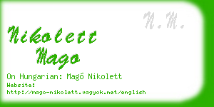 nikolett mago business card